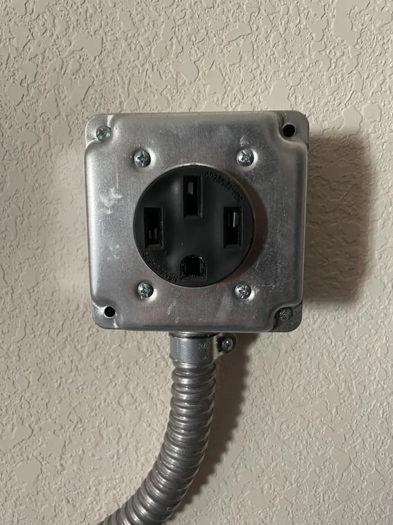 NEMA 14-50 outlet installed for Smart Home Electrical in Gibsonville